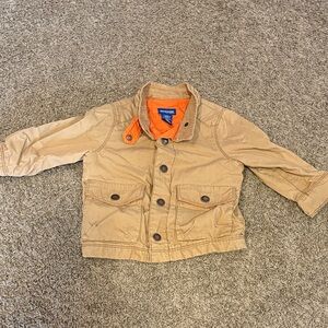 Children's Tan Jean Jacket with Orange Lining by Gymboree